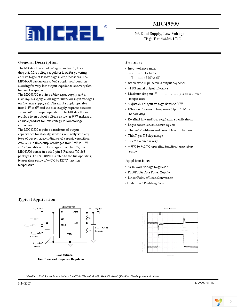 MIC49500WR TR Page 1